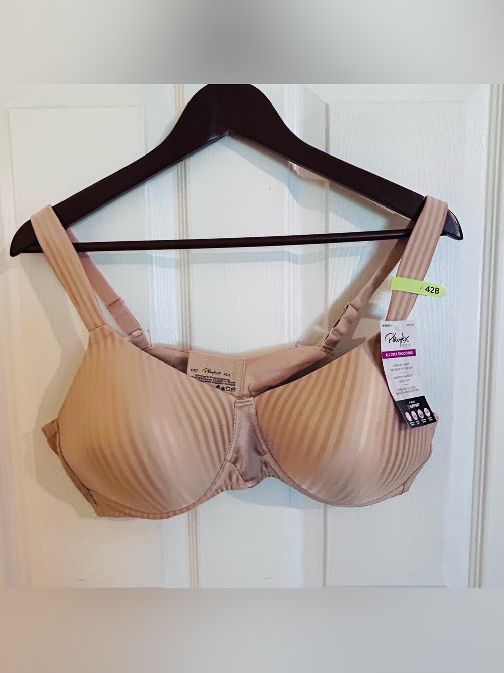 Playtex Secrets All Over Smoothing Bra Nude Perfectly Smooth Wireless Womens 42B